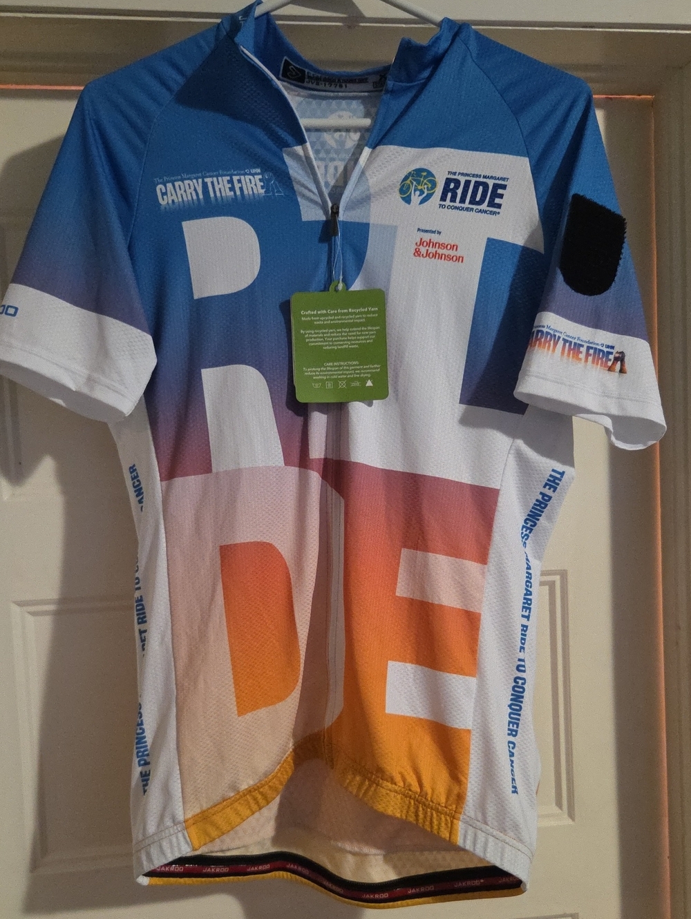 Ride Cycling Jersey - Gradient Blue White Orange by
